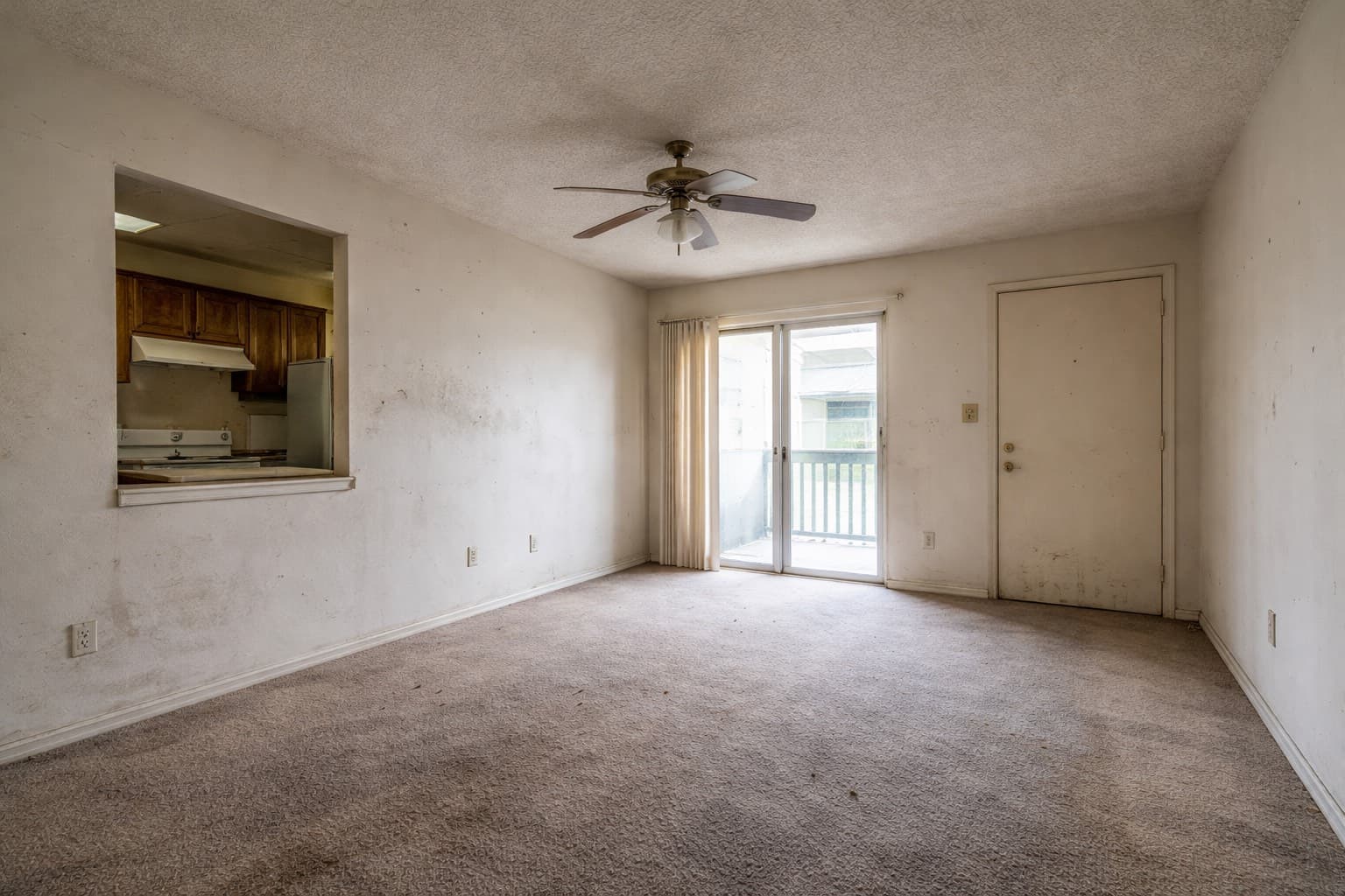 Rental unit interior before make-ready work