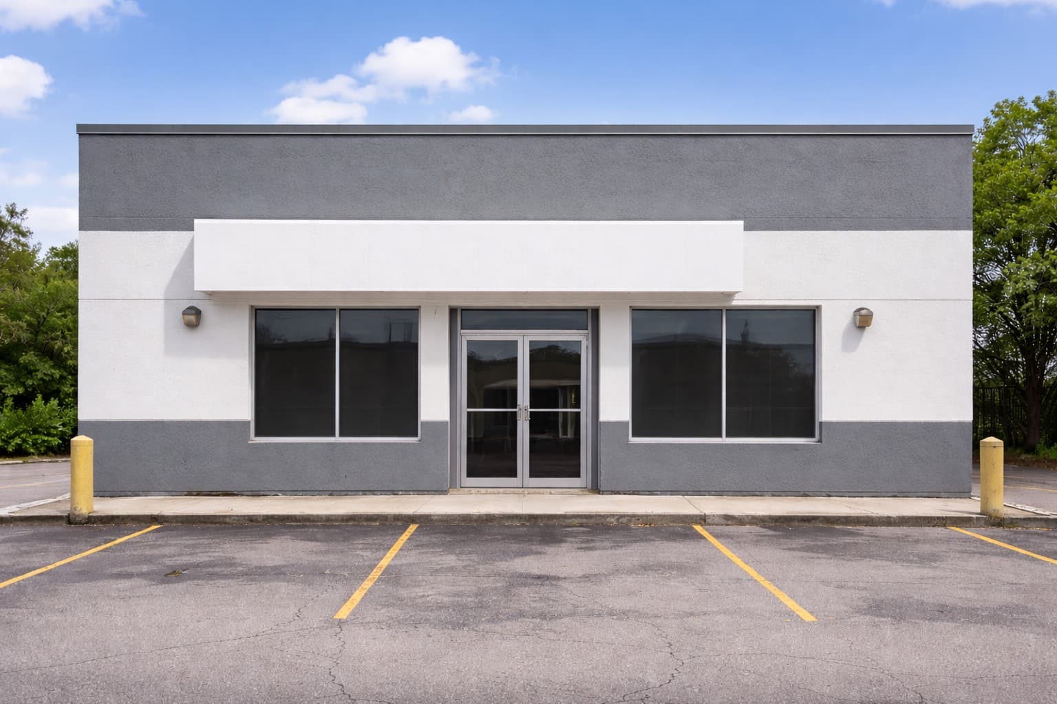 Building exterior after repainting