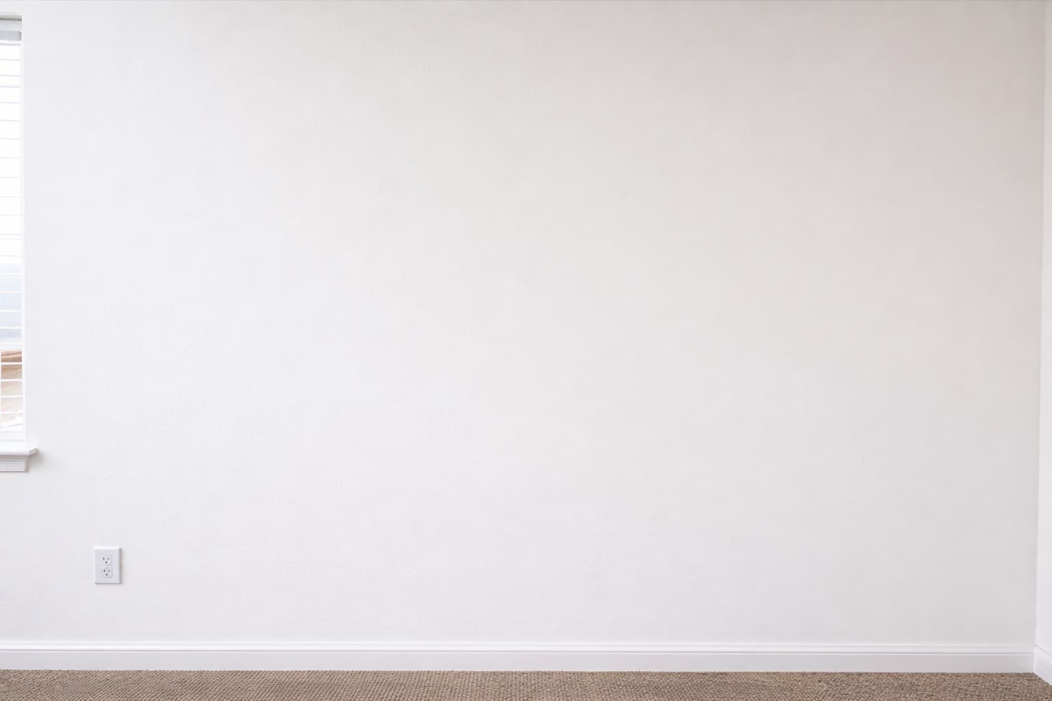 Wall after drywall repair and patching